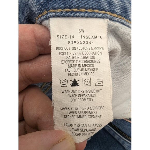 Vintage Tommy Hilfiger Jeans Womens 14 Blue Denim Boyfriend Relaxed Fit 00s - Picture 14 of 15